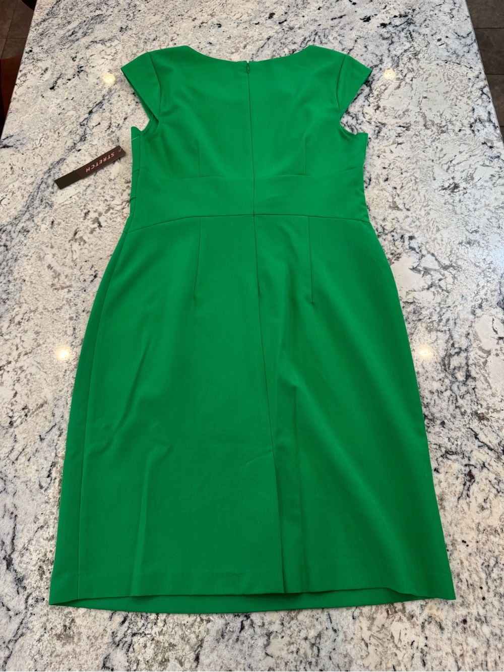 Voir Voir Emerald Green Cap-Sleeve Midi Sheath Dress - Picture 10 of 10